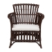 bali & pari Brooklyn Bohemian Very Dark Brown Rattan Arm Chair - Broklyn-Brown Rattan-CC