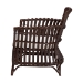 bali & pari Brooklyn Bohemian Very Dark Brown Rattan Arm Chair - Broklyn-Brown Rattan-CC