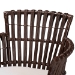 bali & pari Brooklyn Bohemian Very Dark Brown Rattan Arm Chair - Broklyn-Brown Rattan-CC