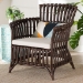 bali & pari Brooklyn Bohemian Very Dark Brown Rattan Arm Chair - Broklyn-Brown Rattan-CC