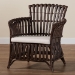 bali & pari Brooklyn Bohemian Very Dark Brown Rattan Arm Chair - Broklyn-Brown Rattan-CC