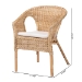 bali & pari Abbey Modern Bohemian Natural Rattan Dining Chair - 12717-Natural Rattan-DC-Version 2