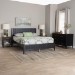 Baxton Studio Primrose Mid-Century Black Fluted Wood King Size 4-Piece Bedroom Set - SW8596-Black-4PC King Bedroom Set