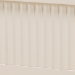 Baxton Studio Primrose Mid-Century Ivory Fluted Wood King Size Platform Bed - SW8596-Ivory-King