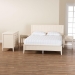 Baxton Studio Primrose Mid-Century Ivory Fluted Wood Queen Size 4-Piece Bedroom Set - SW8596-Ivory-4PC Queen Bedroom Set