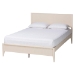 Baxton Studio Primrose Mid-Century Ivory Fluted Wood Queen Size 4-Piece Bedroom Set - SW8596-Ivory-4PC Queen Bedroom Set