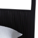 Baxton Studio Primrose Mid-Century Black Fluted Wood King Size Canopy Bed - SW8609-Black-Canopy King