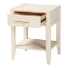 Baxton Studio Primrose Mid-Century Ivory Fluted Wood 1-Drawer Nightstand - SW8000-66NS-Ivory-NS