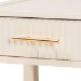 Baxton Studio Primrose Mid-Century Ivory Fluted Wood 1-Drawer Nightstand - SW8000-66NS-Ivory-NS