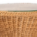 bali & pari Nina Bohemian Light Honey Braided Rattan End Table with Glass Tabletop - Nina-Light Honey Rattan-ET