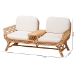 bali & pari Pakis Bohemian Light Honey Rattan Tete-a-Tete Sofa - Pakis-Light Honey-Sofa