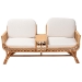 bali & pari Pakis Bohemian Light Honey Rattan Tete-a-Tete Sofa - Pakis-Light Honey-Sofa