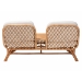 bali & pari Pakis Bohemian Light Honey Rattan Tete-a-Tete Sofa - Pakis-Light Honey-Sofa