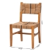 bali & pari Prita Bohemian Paper Loom and Natural Mahogany Wood Dining Chair - DCC-02-Wood/Brown-DC