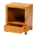 bali & pari Camira Modern and Contemporary Natural Light Mappa Real Burl Wood 1-Drawer Nightstand - SVN-1150-Natural Burl Op1-Nella-NS