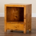 bali & pari Camira Modern and Contemporary Natural Light Mappa Real Burl Wood 1-Drawer Nightstand - SVN-1150-Natural Burl Op1-Nella-NS
