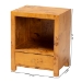bali & pari Camira Modern and Contemporary Natural Light Mappa Real Burl Wood 1-Drawer Nightstand - SVN-1150-Natural Burl Op1-Nella-NS