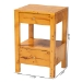 bali & pari Azmi Modern and Contemporary Natural Light Mappa Real Burl Wood 2-Drawer Nightstand - SVN-1151-Natural Burl Op1-Azmi-NS