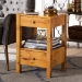 bali & pari Azmi Modern and Contemporary Natural Light Mappa Real Burl Wood 2-Drawer Nightstand - SVN-1151-Natural Burl Op1-Azmi-NS