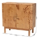 bali & pari Latika Modern and Contemporary Natural Mappa Real Burl Wood Storage Cabinet - SVN-789-Natural Burl-Blopy-Cabinet