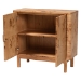 bali & pari Latika Modern and Contemporary Natural Mappa Real Burl Wood Storage Cabinet - SVN-789-Natural Burl-Blopy-Cabinet