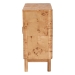 bali & pari Latika Modern and Contemporary Natural Mappa Real Burl Wood Storage Cabinet - SVN-789-Natural Burl-Blopy-Cabinet