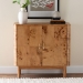 bali & pari Latika Modern and Contemporary Natural Mappa Real Burl Wood Storage Cabinet - SVN-789-Natural Burl-Blopy-Cabinet