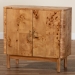 bali & pari Latika Modern and Contemporary Natural Mappa Real Burl Wood Storage Cabinet - SVN-789-Natural Burl-Blopy-Cabinet