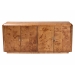 bali & pari Valora Modern and Contemporary Natural Mappa Real Burl Wood 4-Door Sideboard Buffet - SVN-1296-Natural Burl-Mega-Cabinet