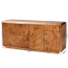 bali & pari Valora Modern and Contemporary Natural Mappa Real Burl Wood 4-Door Sideboard Buffet - SVN-1296-Natural Burl-Mega-Cabinet