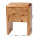 bali & pari Nebu Modern and Contemporary Natural Mappa Real Burl Wood Nightstand - SVN-1311-Natural Burl-Nebu-NS