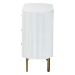 bali & pari Beyla Mid-Century White Fluted Wood and Gold Metal 3-Drawer Dresser - SVN-1240-White/Gold-Dubai-3DW-Dresser