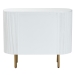 bali & pari Beyla Mid-Century White Fluted Wood and Gold Metal 3-Drawer Dresser - SVN-1240-White/Gold-Dubai-3DW-Dresser