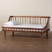 Baxton Studio Helio Mid-Century Modern Walnut Brown Finished Wood Twin Daybed - MG0223-Walnut-Daybed-Twin