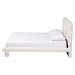 Baxton Studio Ralayna Modern Luxe Ivory Boucle Fabric Queen Size Bed - BBT61168 A1-Ivory-Queen