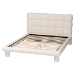 Baxton Studio Ralayna Modern Luxe Ivory Boucle Fabric Queen Size Bed - BBT61168 A1-Ivory-Queen