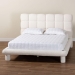 Baxton Studio Ralayna Modern Luxe Ivory Boucle Fabric Queen Size Bed - BBT61168 A1-Ivory-Queen