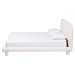 Baxton Studio Eladio Modern Luxe Ivory Boucle Fabric Queen Size Bed - BBT61186.11-White-Queen