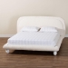 Baxton Studio Eladio Modern Luxe Ivory Boucle Fabric Queen Size Bed - BBT61186.11-White-Queen