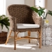 bali & pari Luis Bohemian Natural Seagrass and Rattan Arm Chair - SC661SG-Luis-Light Brown Seagrass-CC