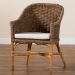 bali & pari Luis Bohemian Natural Seagrass and Rattan Arm Chair - SC661SG-Luis-Light Brown Seagrass-CC