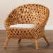 bali & pari Robista Bohemian Natural Rattan Accent Chair - ROBISTA-Rattan/Wicker Weave-CC