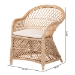 bali & pari Casilda Bohemian Natural Braided Rattan Arm Chair - RCN 012-Natural Rattan-AC