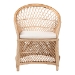 bali & pari Casilda Bohemian Natural Braided Rattan Arm Chair - RCN 012-Natural Rattan-AC