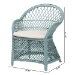bali & pari Casilda Bohemian Light Blue Braided Rattan Arm Chair - RCN 012-Light Blue Rattan-AC