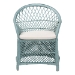 bali & pari Casilda Bohemian Light Blue Braided Rattan Arm Chair - RCN 012-Light Blue Rattan-AC