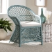 bali & pari Casilda Bohemian Light Blue Braided Rattan Arm Chair - RCN 012-Light Blue Rattan-AC