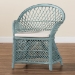 bali & pari Casilda Bohemian Light Blue Braided Rattan Arm Chair - RCN 012-Light Blue Rattan-AC