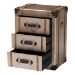 Baxton Studio Naylor Vintage Matte Bronze 3-Drawer Cabinet - JY24A008-Wooden-Cabinet