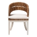 bali & pari Ubud Bohemian Natural Seagrass and Mahogany Wood Dining Chair - Ubud-Banana Weave-Natural Rattan-DC